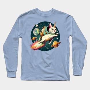 Catstronaut Magical Cat In Space Caticorn Lovers Fairy Tale Cat Long Sleeve T-Shirt